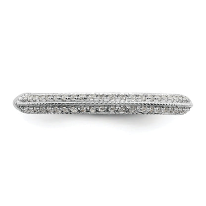 14K White Gold 1/5 Carat Diamond Complete Wedding Band