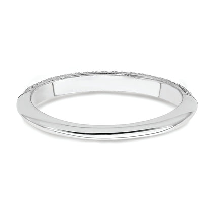 14K White Gold 1/5 Carat Diamond Complete Wedding Band