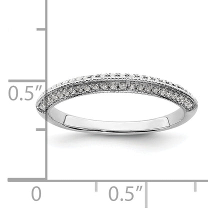 14K White Gold 1/5 Carat Diamond Complete Wedding Band