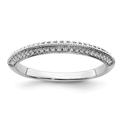 14K White Gold 1/5 Carat Diamond Complete Wedding Band