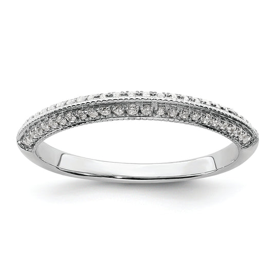 14K White Gold 1/5 Carat Diamond Complete Wedding Band