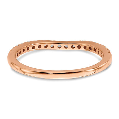 10k Rose Gold 1/3 Ct. Lab Grown Diamond VS/SI+ G+ Wedding Band Ring