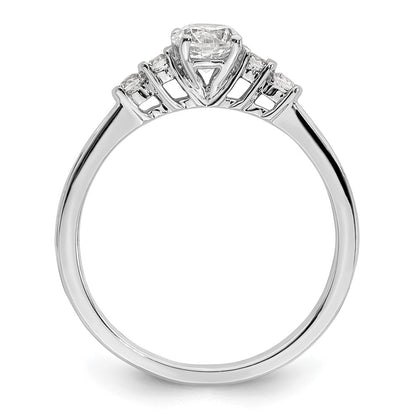 10k White Gold 1/2 Ct. Lab Grown Diamond VS/SI+ G+ Petite Engagement Ring
