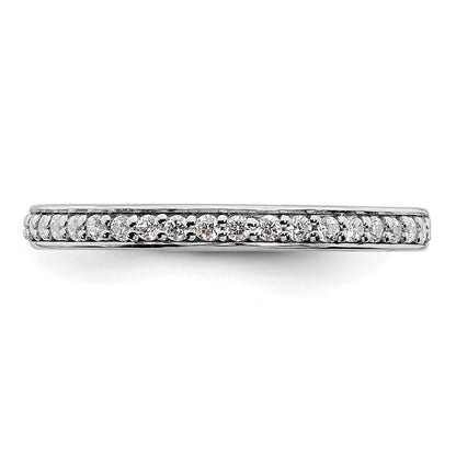 14k White Gold 1/5 Ct. Lab Grown Diamond VS/SI+ G+ Wedding Band Ring