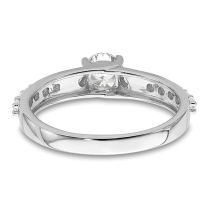 14k White Gold 3/4 Ct. Lab Grown Diamond VS/SI+ G+ Petite Engagement Ring