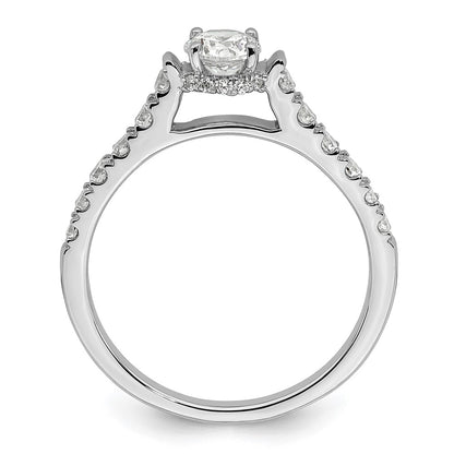 14k White Gold 7/8 Ct. Lab Grown Diamond VS/SI+ G+ Petite Engagement Ring