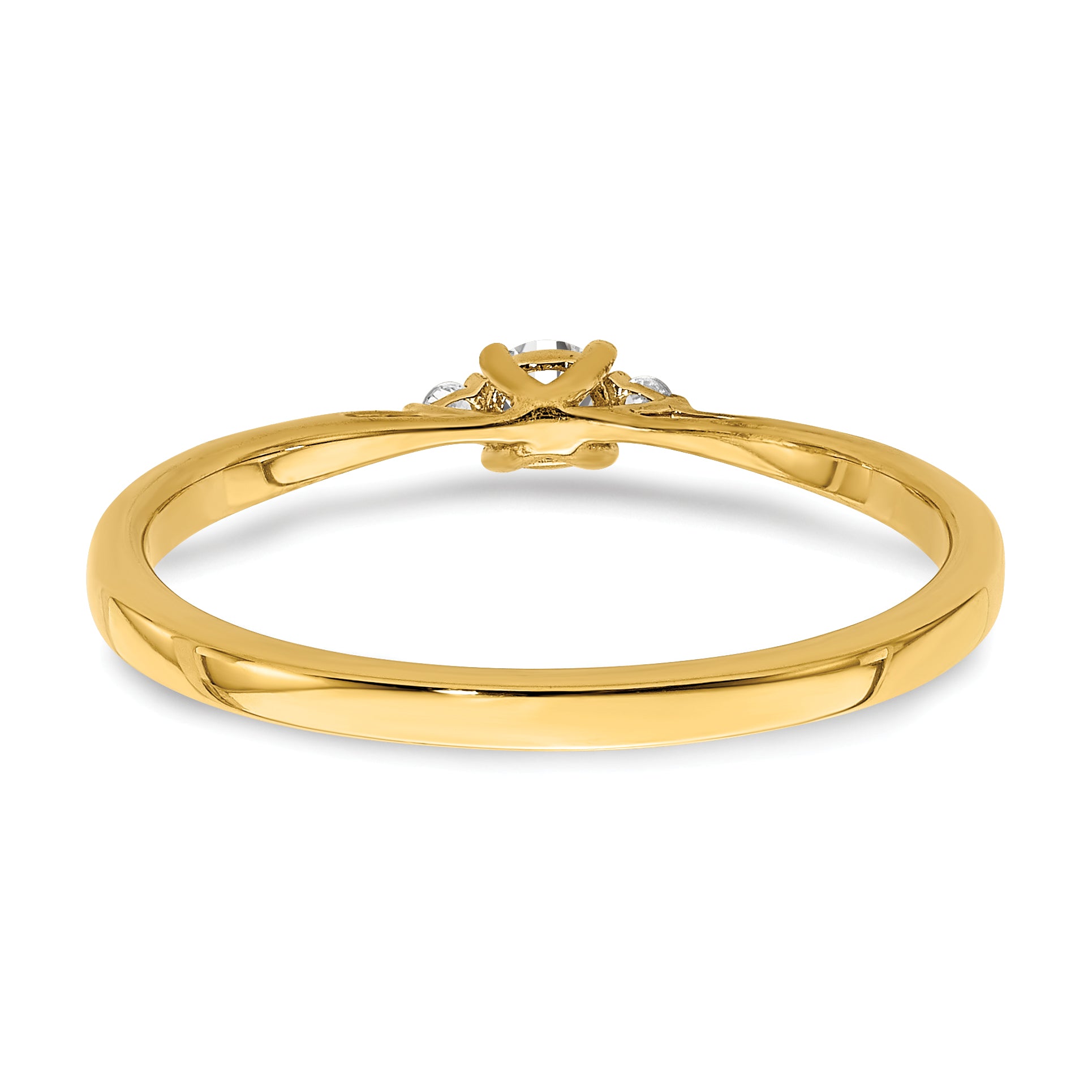 14k Yellow Gold First Promise 1/8 Ct. Lab Grown Diamond VS/SI+ G+ Petite Engagement Ring