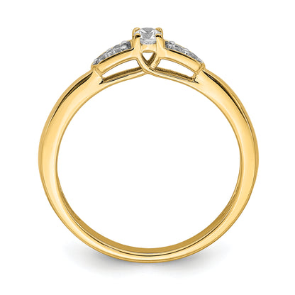 14k Yellow Gold 1/8 Ct. Lab Grown Diamond VS/SI+ G+ Petite Engagement Ring