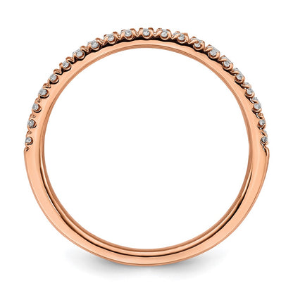 14k Rose Gold 1/4 Ct. Lab Grown Diamond VS/SI+ G+ Wedding Band Ring