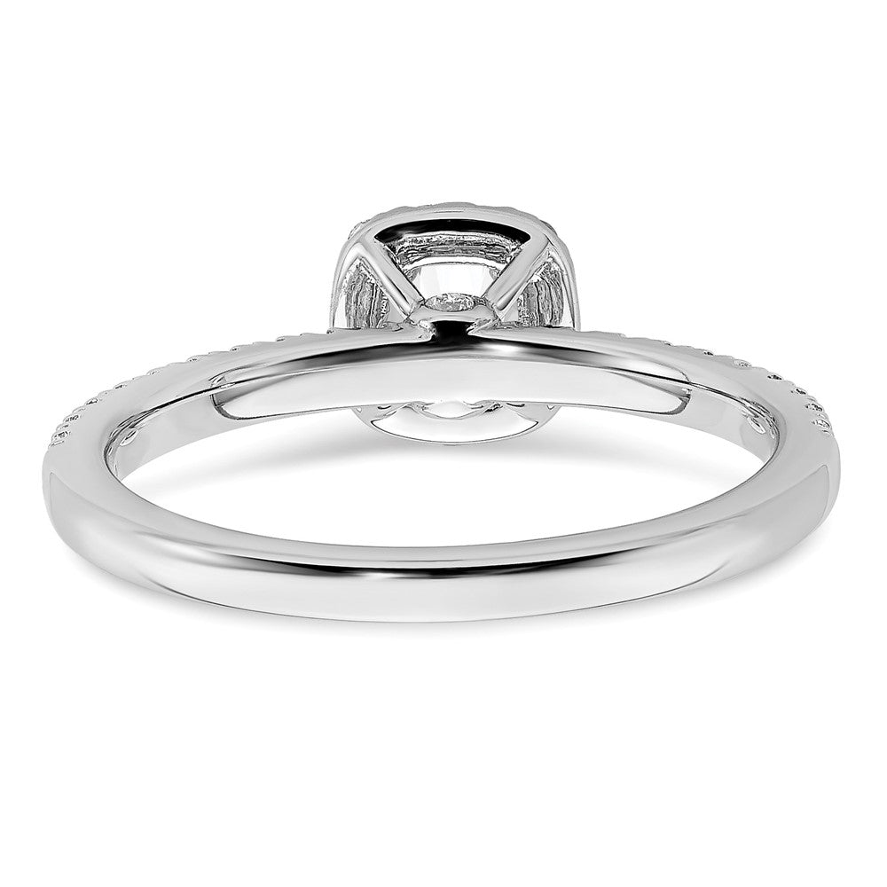 14K White Gold Eternal Promise Lab Grown VS/SI+ G+ Dia Halo Complete Ring