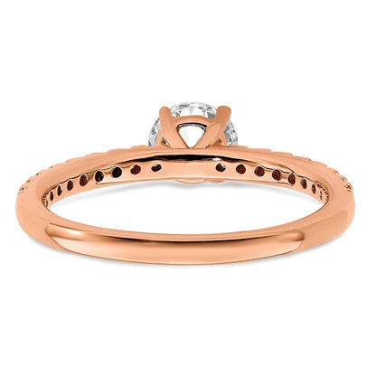 14k Rose Gold 3/4 Ct. Lab Grown Diamond VS/SI+ G+ Round Engagement Ring