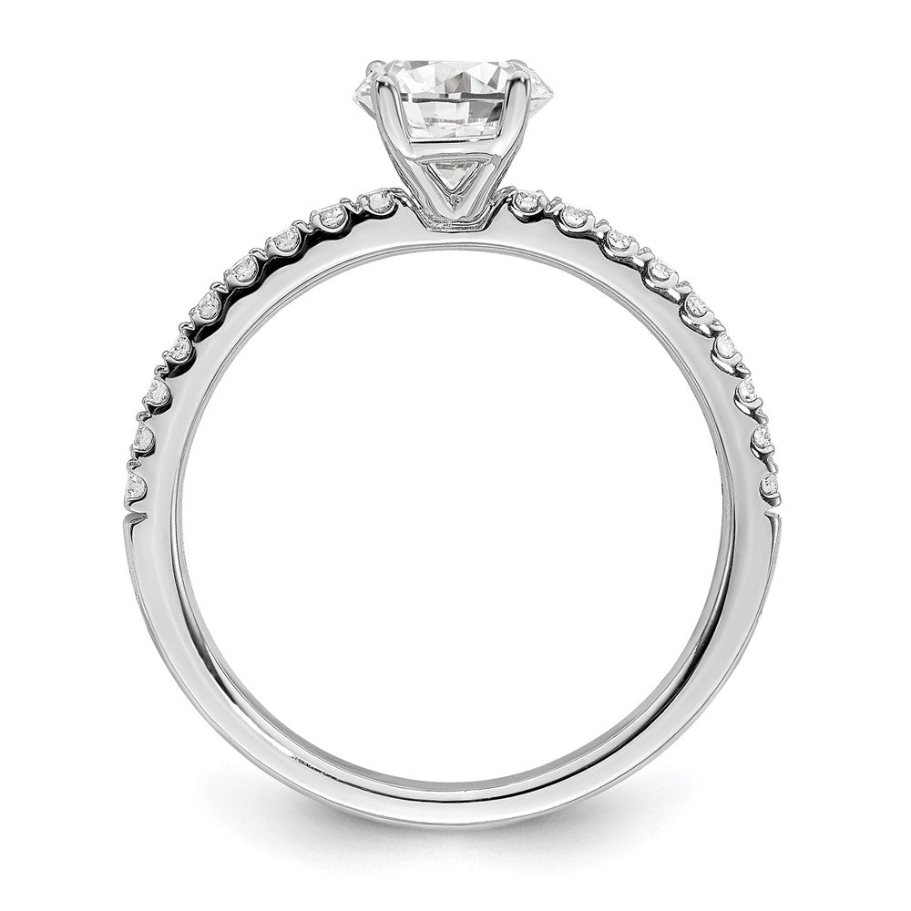 14k White Gold 3/4 Ct. Lab Grown Diamond VS/SI+ G+ Complete Round Size 6 Engagement Ring
