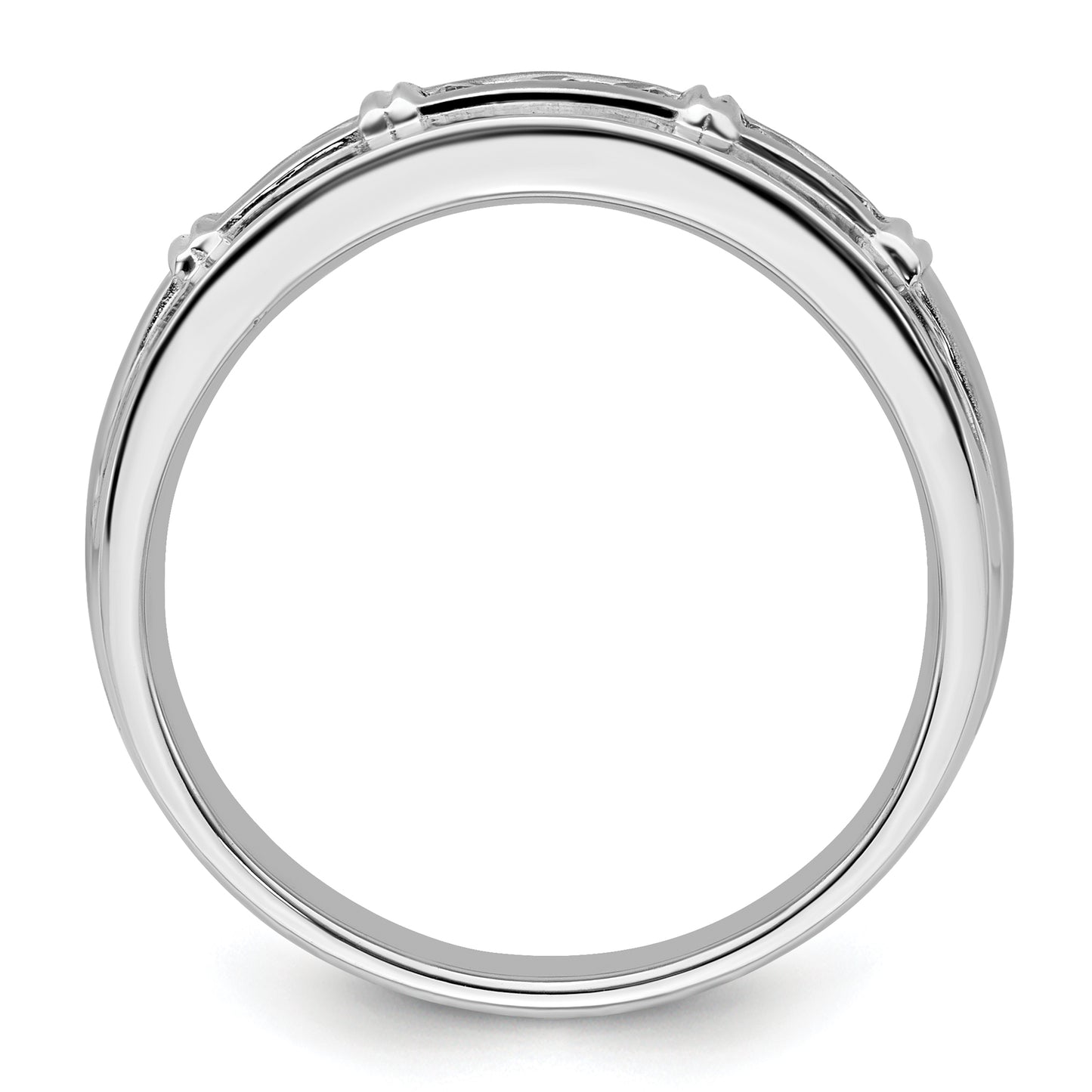 14K White Gold Lab Grown Diamond VS/SI+ G+ Men's Ring