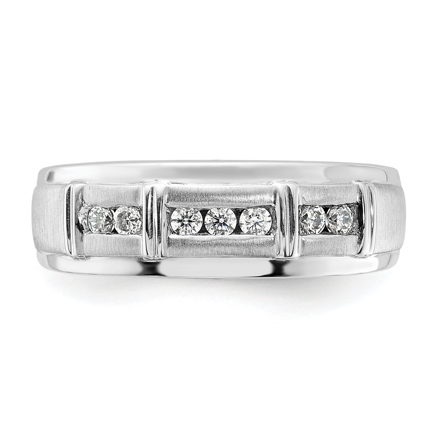 14K White Gold Lab Grown Diamond VS/SI+ G+ Men's Ring