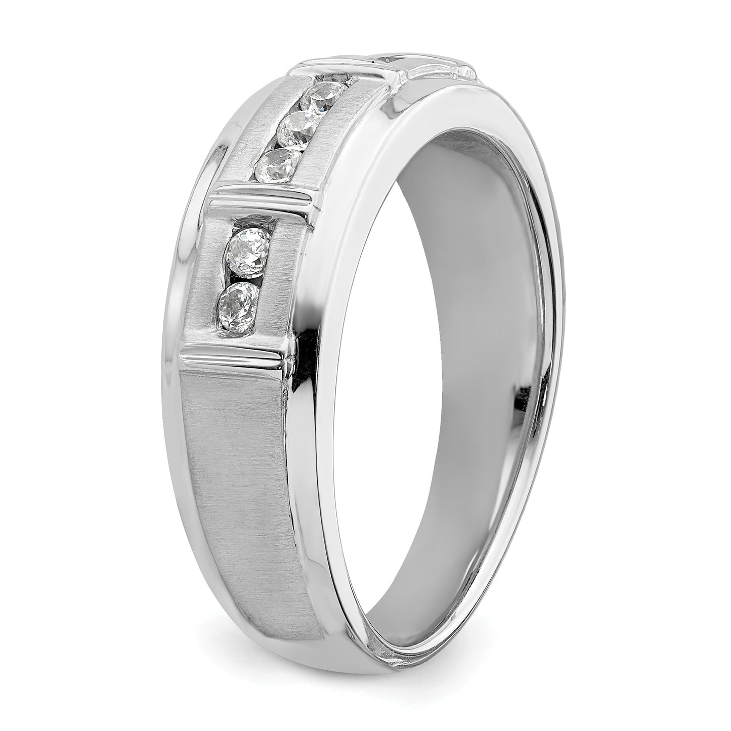 14K White Gold Lab Grown Diamond VS/SI+ G+ Men's Ring