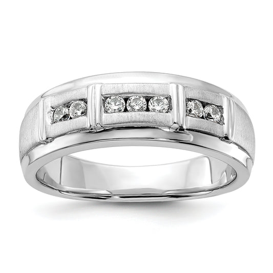 14K White Gold Lab Grown Diamond VS/SI+ G+ Men's Ring