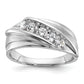 10k White Gold 3/4 Ct. Lab Grown Diamond VS/SI+ G+ Five Stone Men's Ring