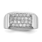 10k White Gold 1 Ct. Lab Grown Diamond VS/SI+ G+ Cluster Men's Ring