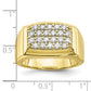 10k Yellow Gold 1 Ct. Lab Grown Diamond VS/SI+ G+ Cluster Men's Ring