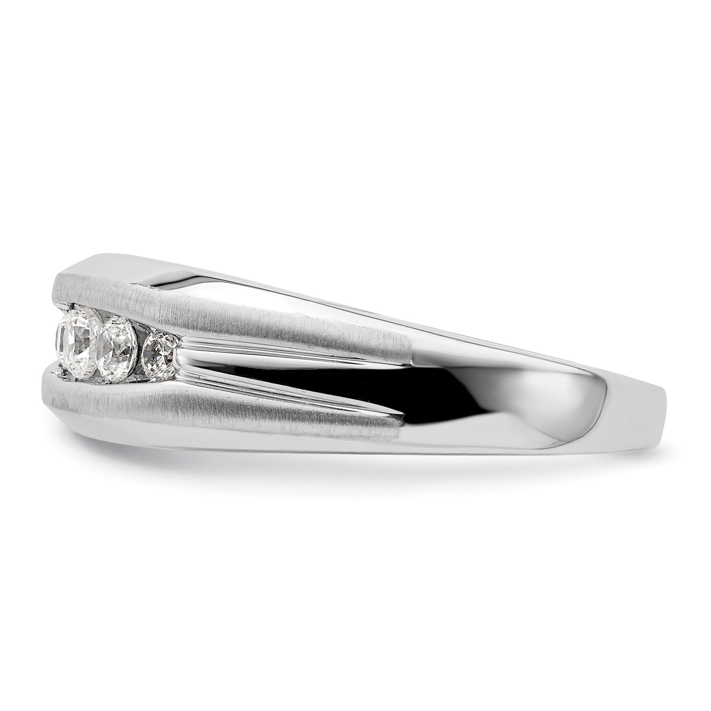 14k White Gold 1/3 Ct. Lab Grown Diamond VS/SI+ G+ Five Stone Men's Ring