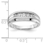 14k White Gold 1/3 Ct. Lab Grown Diamond VS/SI+ G+ Five Stone Men's Ring