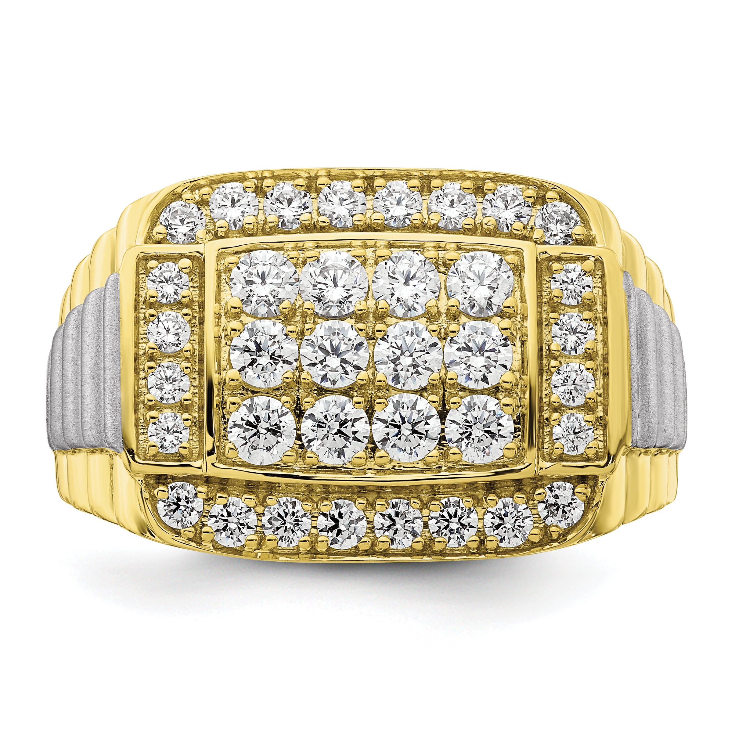 10k Two-Tone 1 3/8 Ct. Lab Grown Diamond VS/SI+ G+ Men's Ring