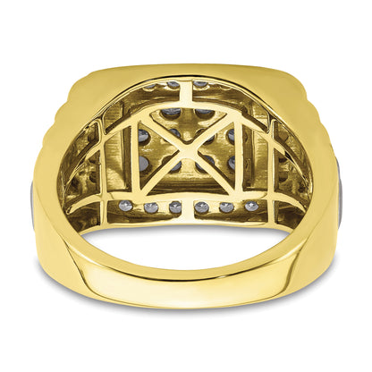10k Two-Tone 1 3/8 Ct. Lab Grown Diamond VS/SI+ G+ Men's Ring