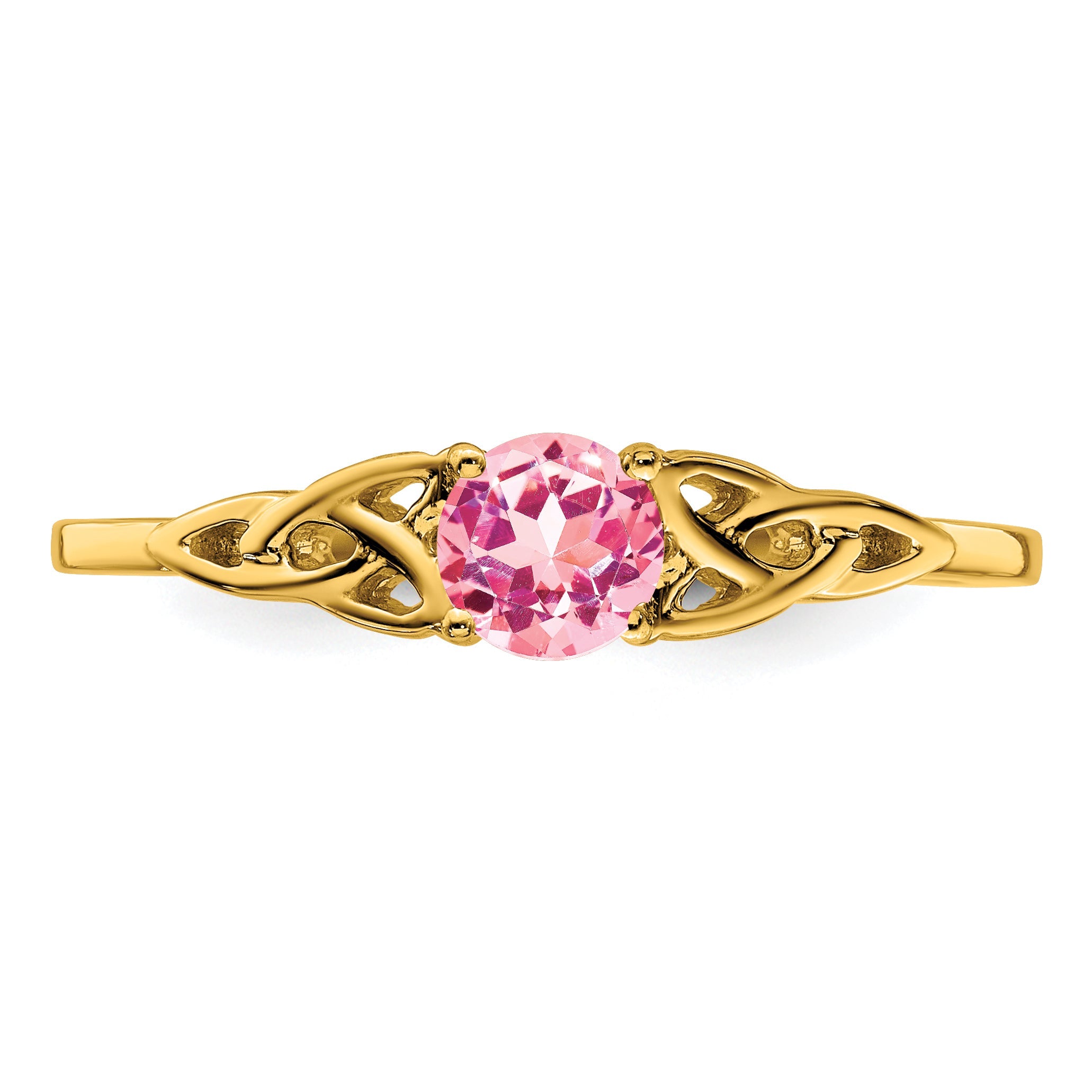 10K Yellow Gold Amethyst Celtic Knot Ring