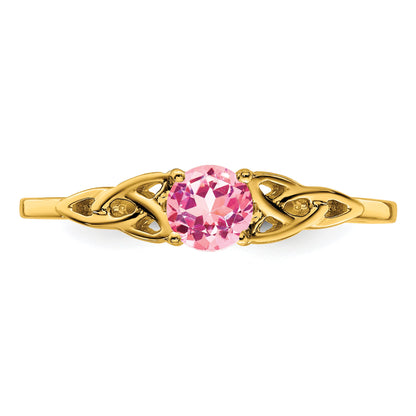 10K Yellow Gold Amethyst Celtic Knot Ring