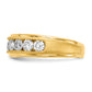 10k Yellow Gold 1 1/2 Ct. Lab Grown Diamond VS/SI+ G+ Seven Stone Men's Ring