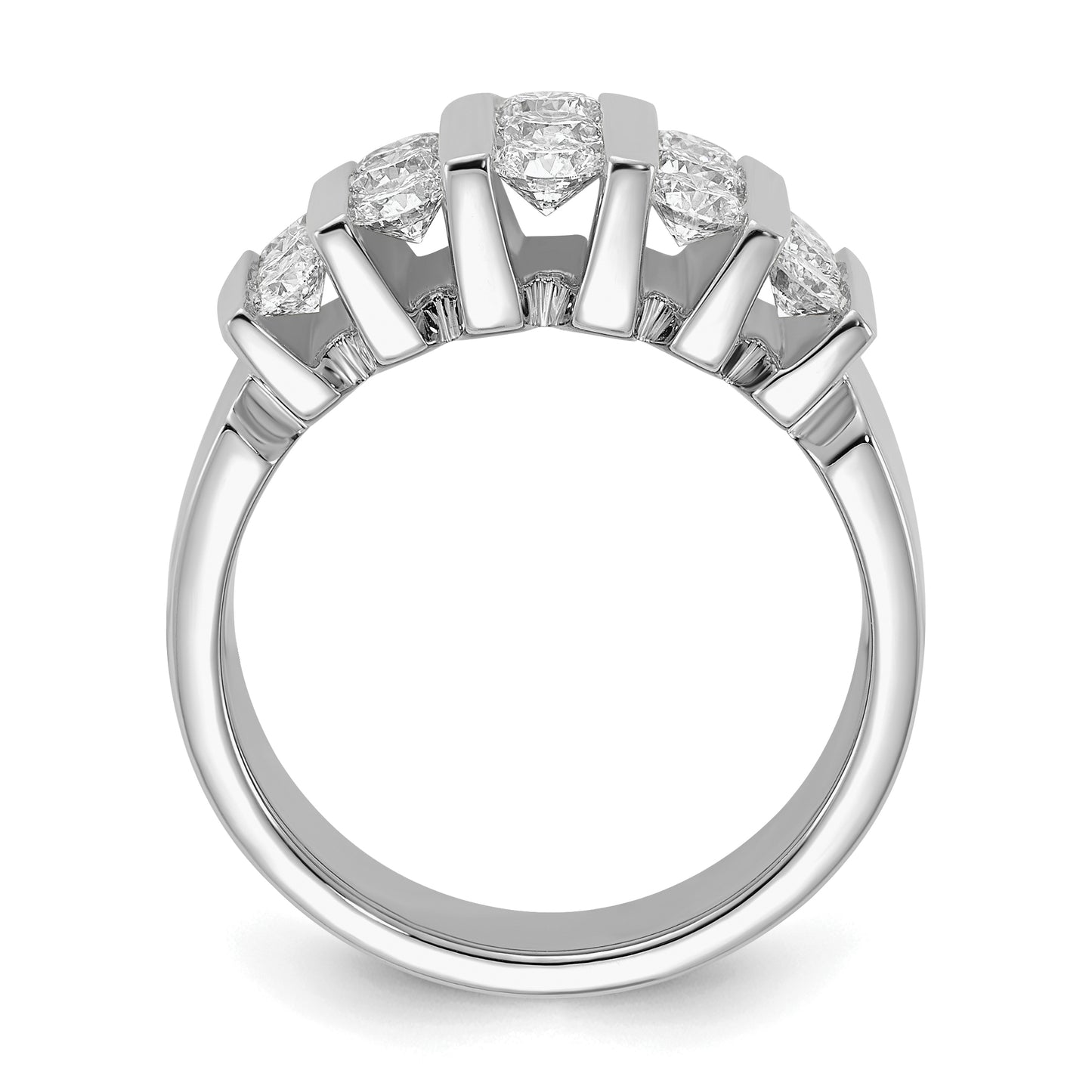 14k White Gold 1 1/2 Ct. Lab Grown Diamond VS/SI Band Ring