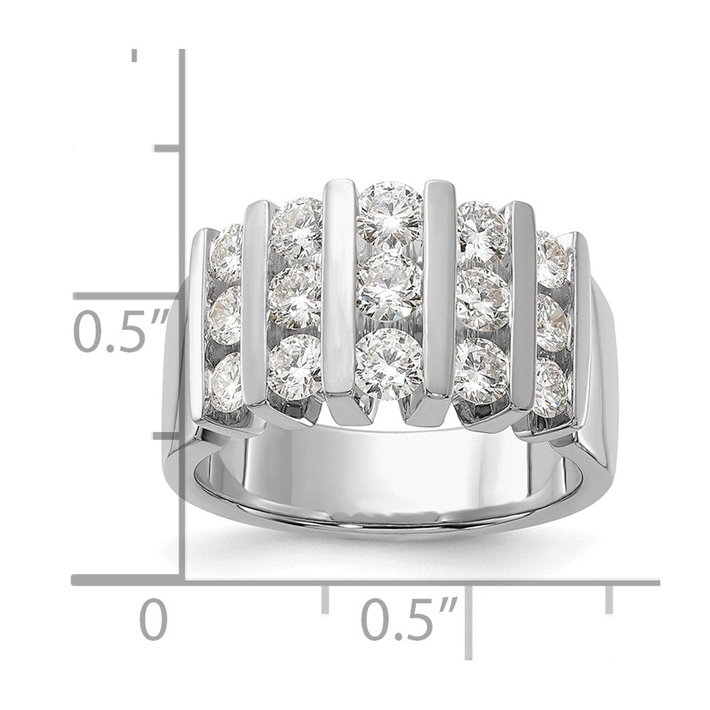 14k White Gold 1 1/2 Ct. Lab Grown Diamond VS/SI Band Ring