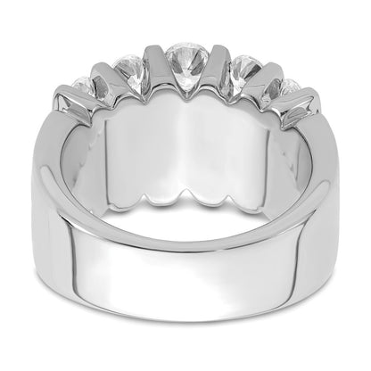 14k White Gold 2 Ct. Lab Grown Diamond VS/SI Band Ring