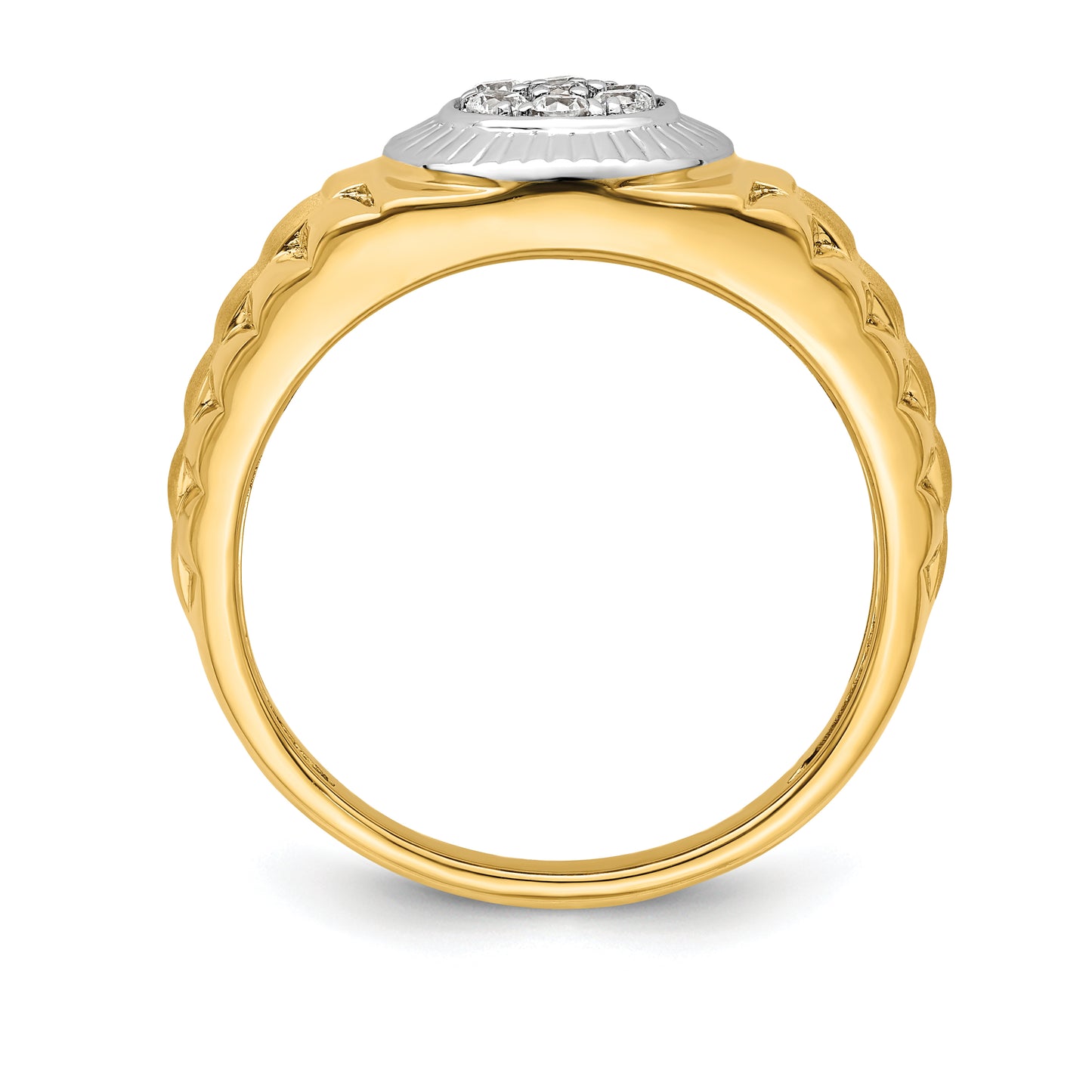 14k Two-tone 1/4 Ct. Lab Grown Diamond VS/SI+ G+ Men's Ring