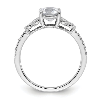 14k White Gold 1/5 Ct. Lab Grown Diamond VS/SI+ G+ 1 Ct. Center Round Engagement Ring