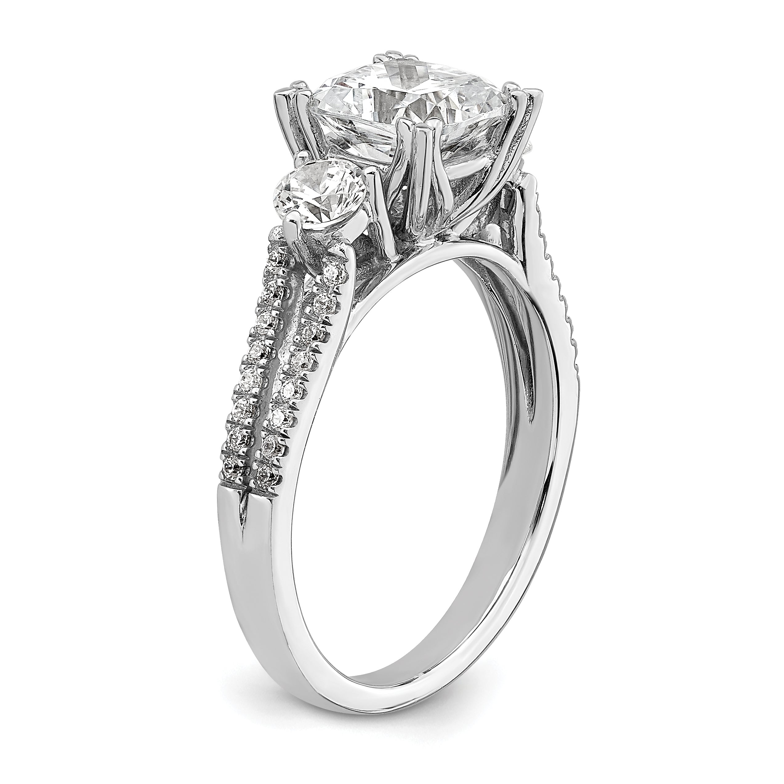 14K White Gold Lab Grown Diamond VS/SI FGH Engagement Ring