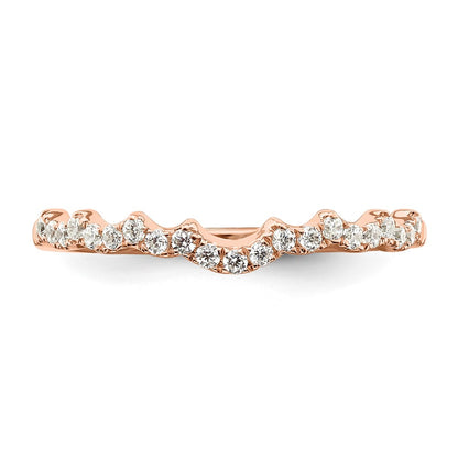 14k Rose Gold 1/5 Ct. Lab Grown Diamond VS/SI+ G+ Wedding Band Ring
