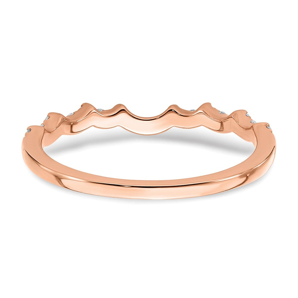 14k Rose Gold 1/5 Ct. Lab Grown Diamond VS/SI+ G+ Wedding Band Ring