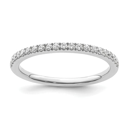 14K White Gold 1/5 Carat Diamond Complete Wedding Band