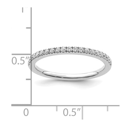 14k White Gold 1/4 Ct. Lab Grown Diamond VS/SI+ G+ Wedding Band Ring