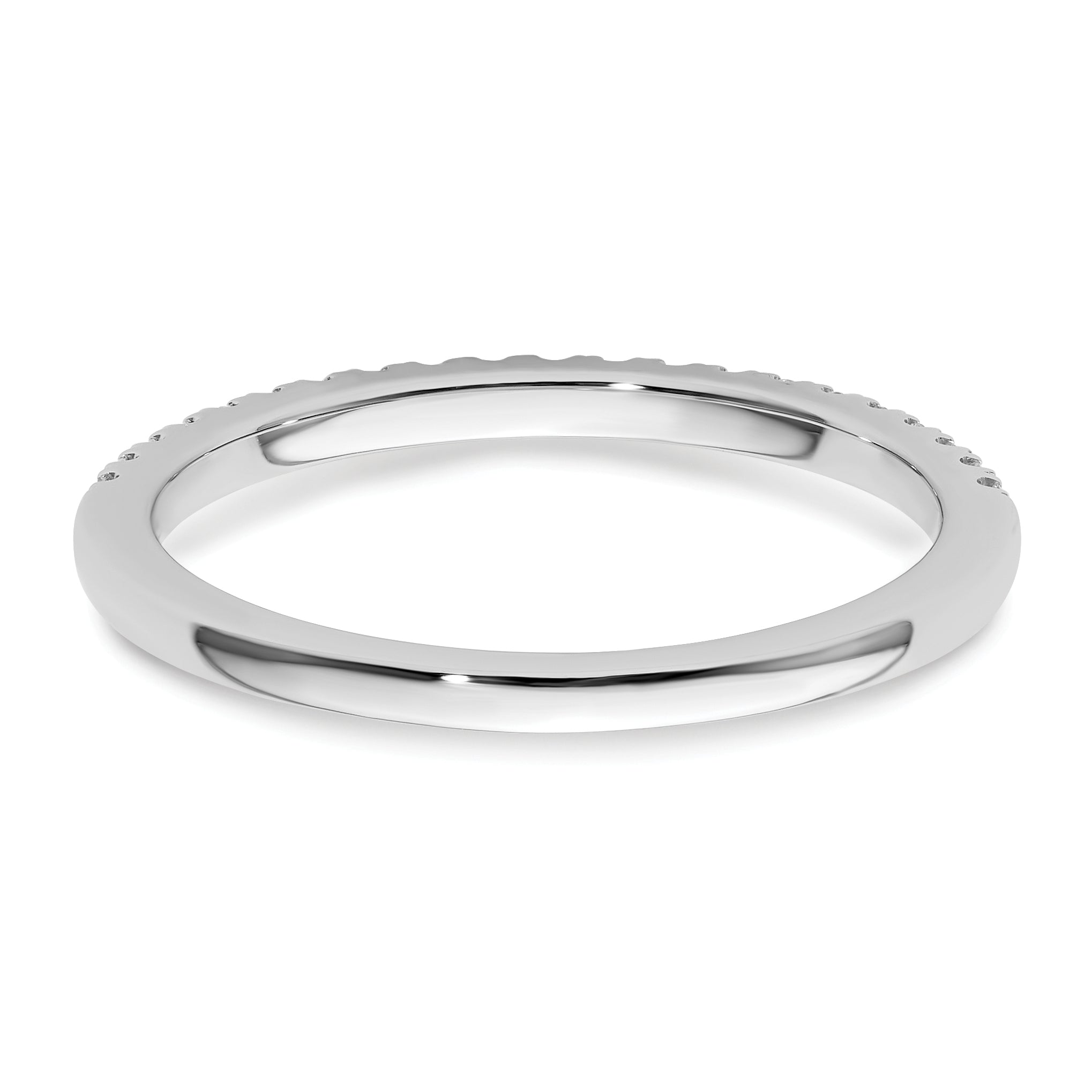 14K White Gold 1/5 Carat Diamond Complete Wedding Band