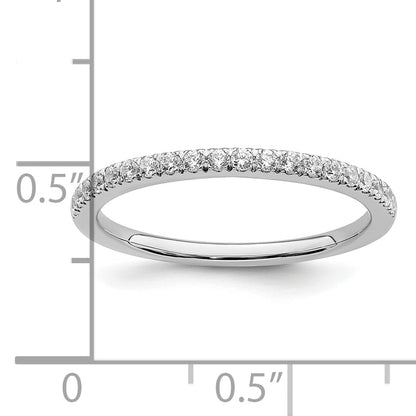 14K White Gold 1/5 Carat Diamond Complete Wedding Band