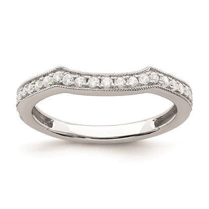 0.12 Ct. Natural Diamond 14k White Polish Matching Wedding Wedding Band Ring (Custom Order)