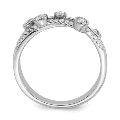 14k White Gold 1/4 Ct. Lab Grown Diamond VS/SI+ G+ Complete Criss Cross Ring