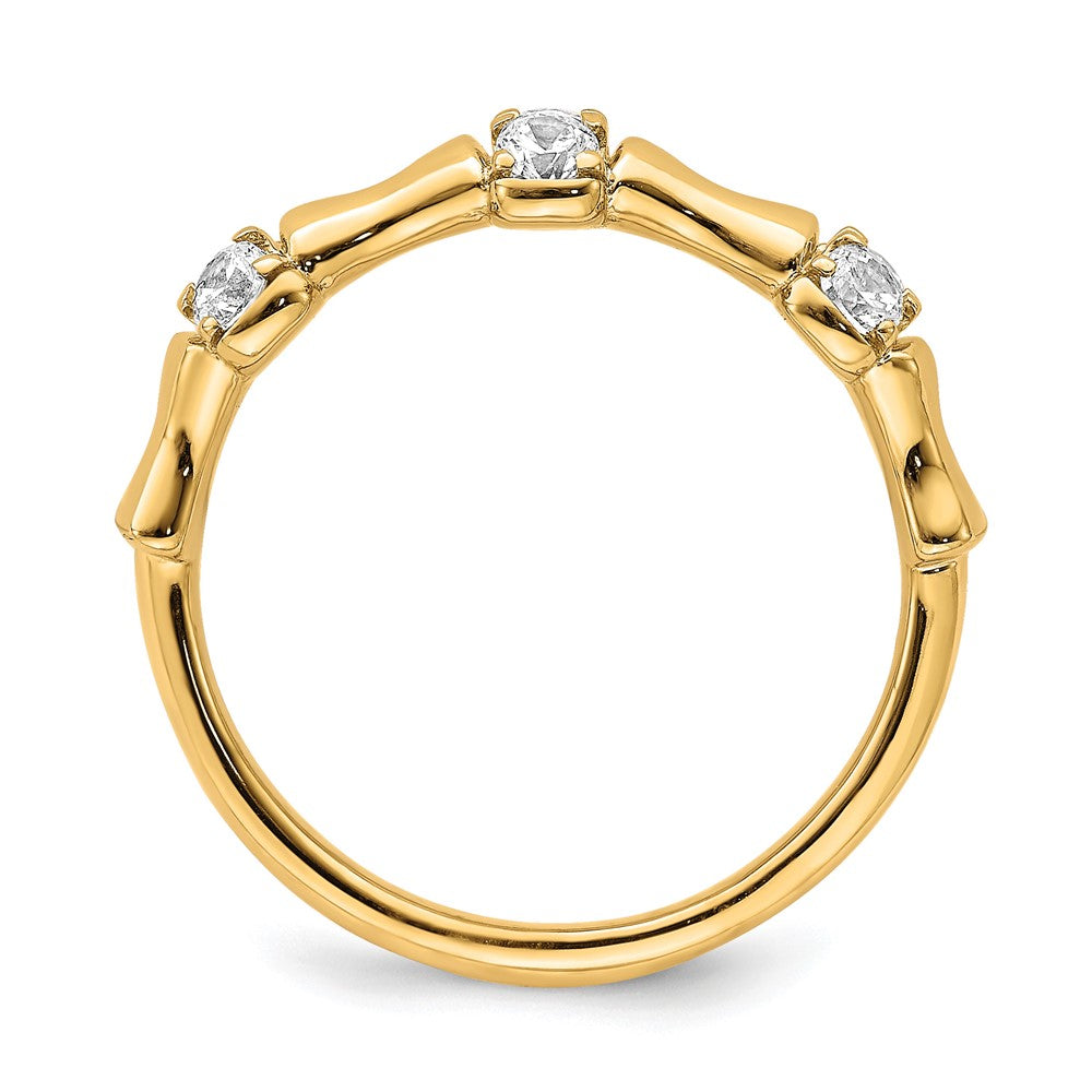 14k Yellow Gold Lab Grown Diamond VS/SI+ G+ Fancy Ring