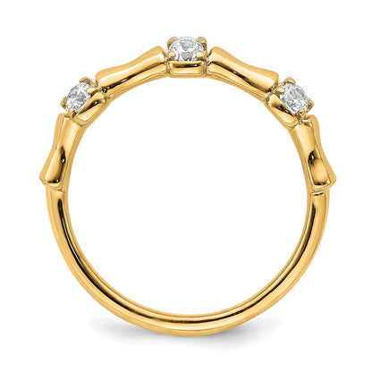 14k Yellow Gold Lab Grown Diamond VS/SI+ G+ Fancy Ring