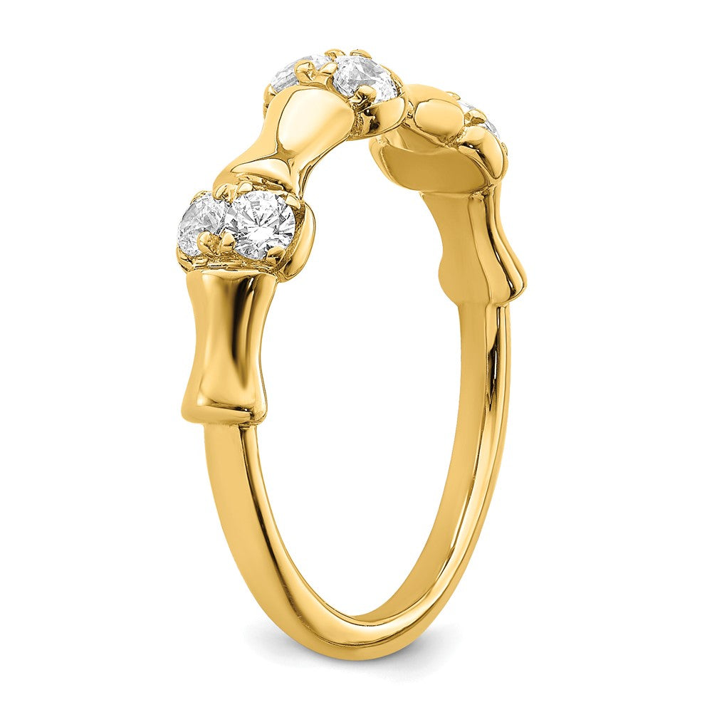 14k Yellow Gold Lab Grown Diamond VS/SI+ G+ Fancy Ring
