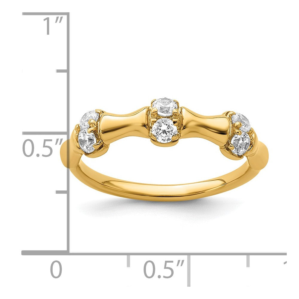 14k Yellow Gold Lab Grown Diamond VS/SI+ G+ Fancy Ring
