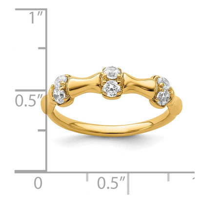 14k Yellow Gold Lab Grown Diamond VS/SI+ G+ Fancy Ring