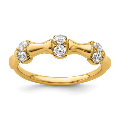 14k Yellow Gold Lab Grown Diamond VS/SI+ G+ Fancy Ring